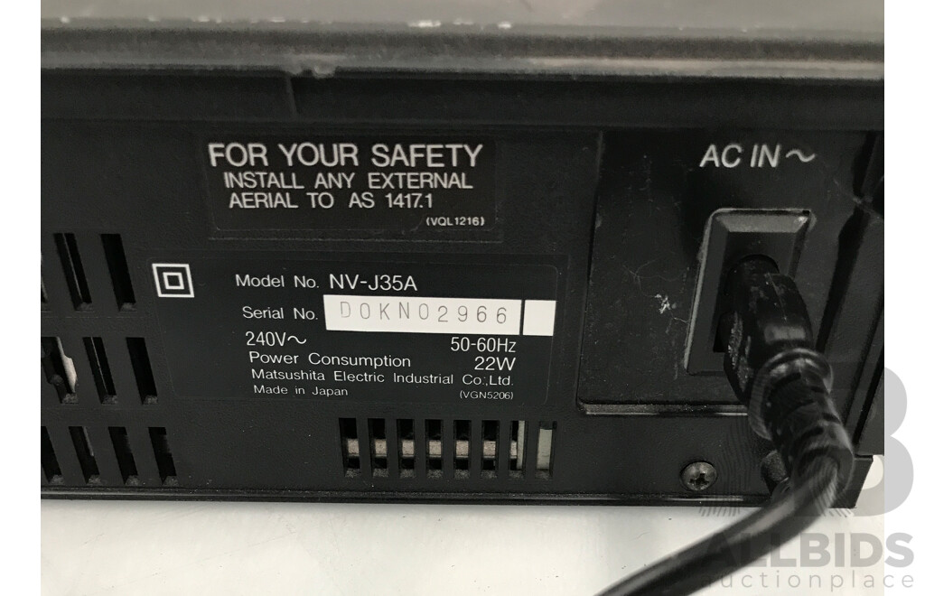 Vintage Panasonic (NV-J35A) Video Cassette Recorder