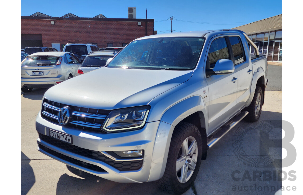 9/2018 Volkswagen Amarok TDI 550 DARK Label 2H MY18 Dual Cab Utility Silver 3.0L