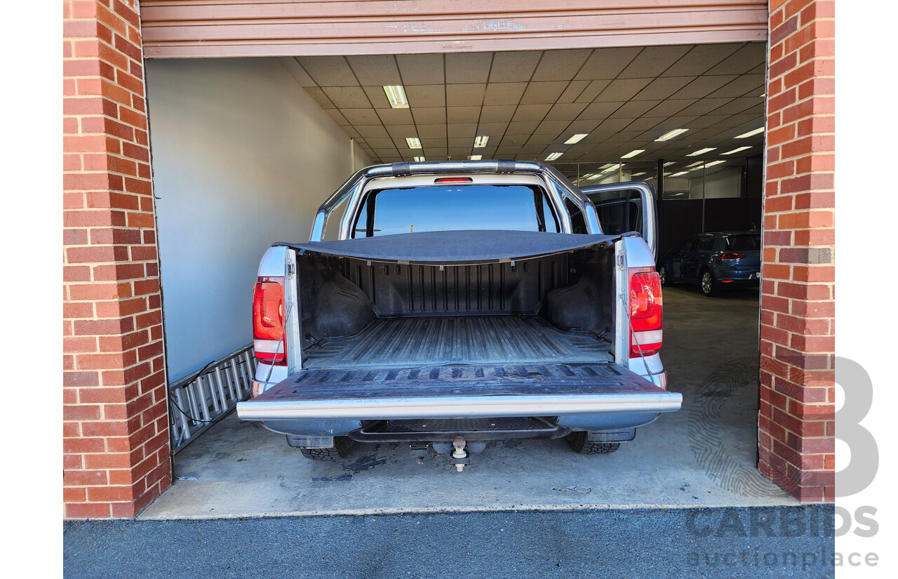 9/2018 Volkswagen Amarok TDI 550 DARK Label 2H MY18 Dual Cab Utility Silver 3.0L