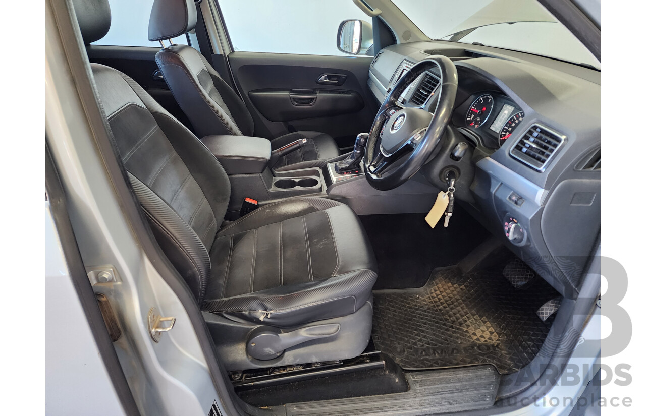 9/2018 Volkswagen Amarok TDI 550 DARK Label 2H MY18 Dual Cab Utility Silver 3.0L