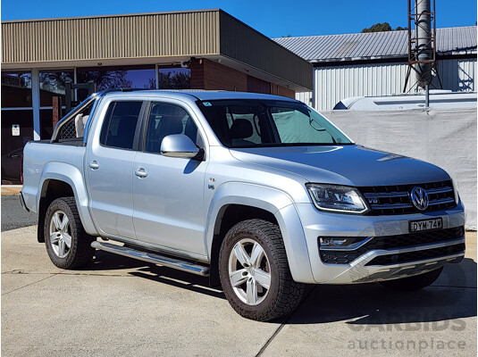 9/2018 Volkswagen Amarok TDI 550 DARK Label 2H MY18 Dual Cab Utility Silver 2.0L