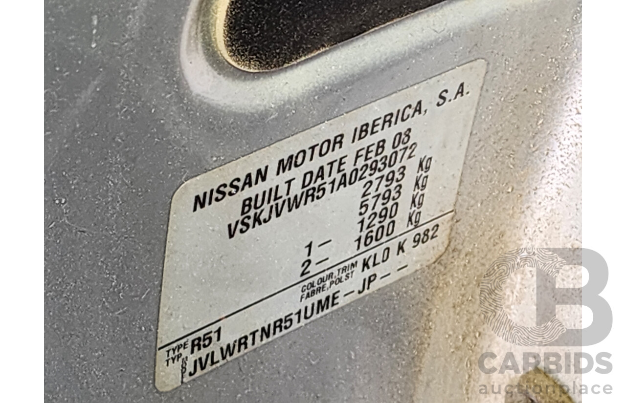 2/2009 Nissan Pathfinder ST (4x4) R51 08 UPGRADE 4d Wagon Silver 2.5L