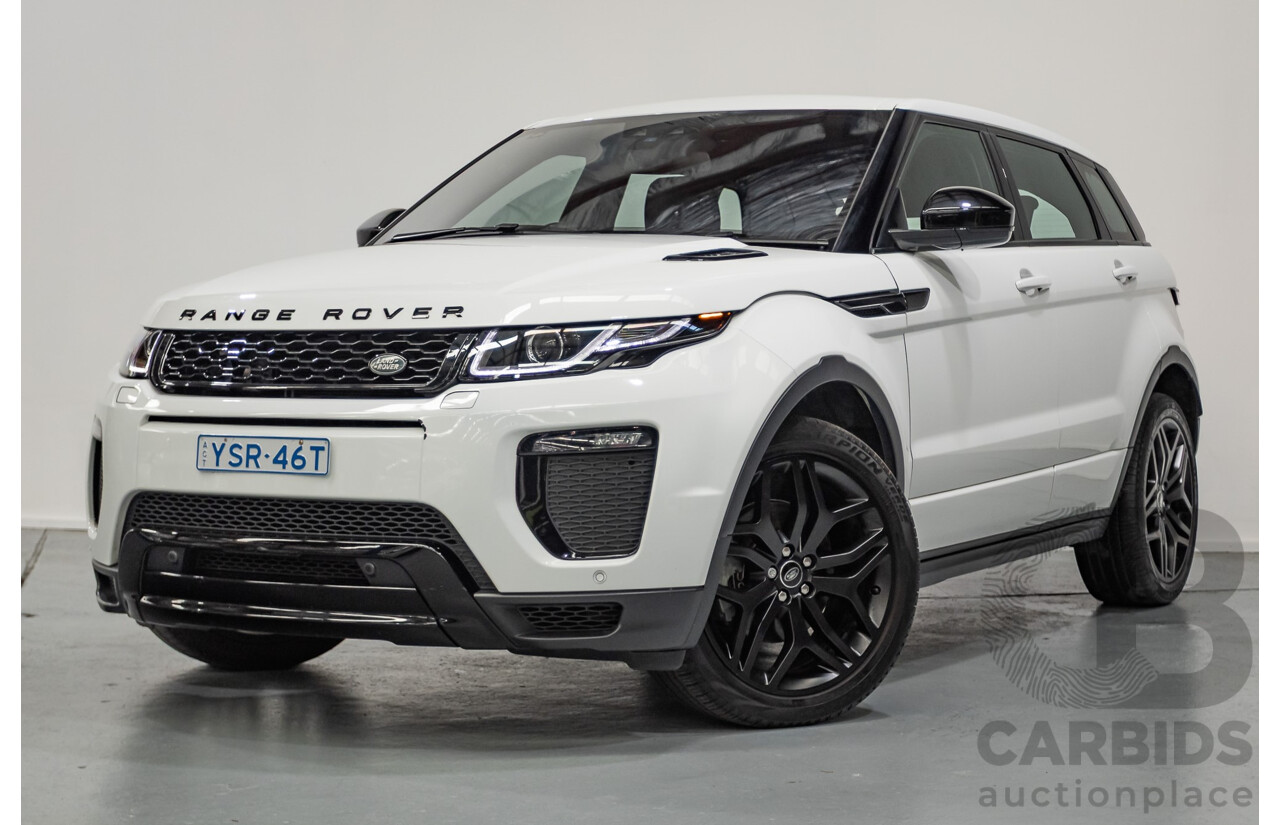 9/2018 Range Rover Evoque TD4 180 HSE Dynamic (AWD) LV MY17 5D Wagon Fuji White Turbo Diesel 2.0L