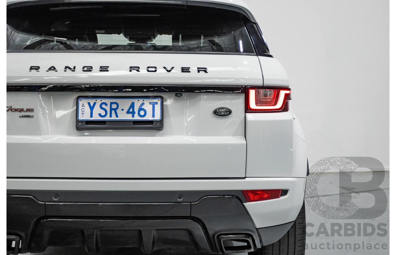 9/2018 Range Rover Evoque TD4 180 HSE Dynamic (AWD) LV MY17 5D Wagon Fuji White Turbo Diesel 2.0L