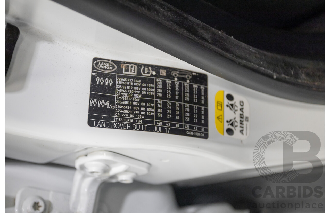 9/2018 Range Rover Evoque TD4 180 HSE Dynamic (AWD) LV MY17 5D Wagon Fuji White Turbo Diesel 2.0L