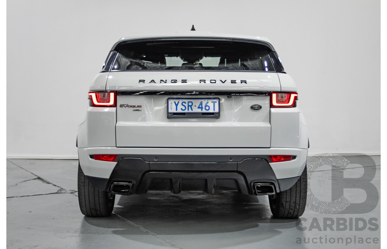 9/2018 Range Rover Evoque TD4 180 HSE Dynamic (AWD) LV MY17 5D Wagon Fuji White Turbo Diesel 2.0L
