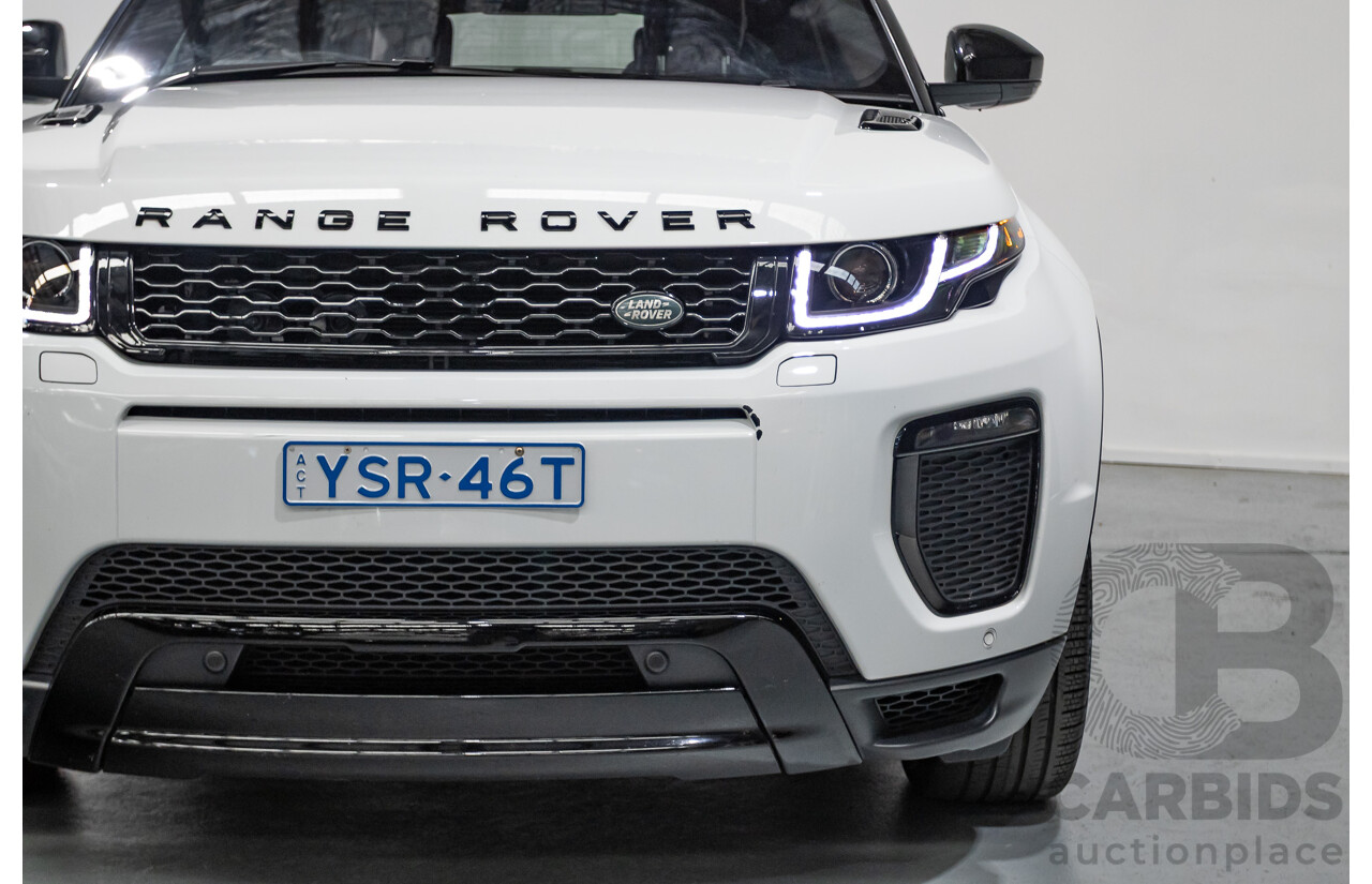 9/2018 Range Rover Evoque TD4 180 HSE Dynamic (AWD) LV MY17 5D Wagon Fuji White Turbo Diesel 2.0L