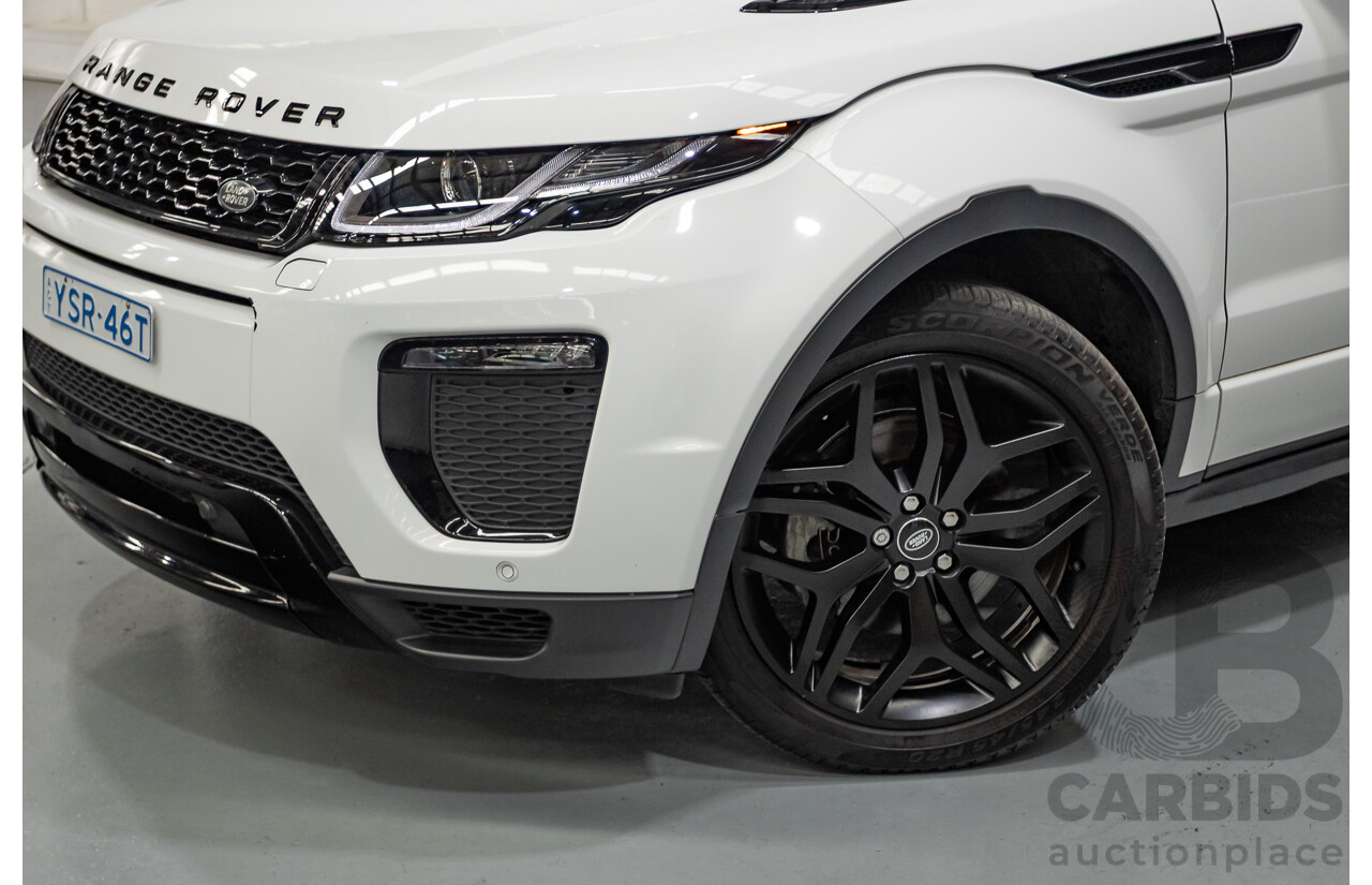 9/2018 Range Rover Evoque TD4 180 HSE Dynamic (AWD) LV MY17 5D Wagon Fuji White Turbo Diesel 2.0L