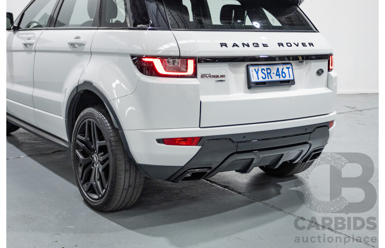 9/2018 Range Rover Evoque TD4 180 HSE Dynamic (AWD) LV MY17 5D Wagon Fuji White Turbo Diesel 2.0L