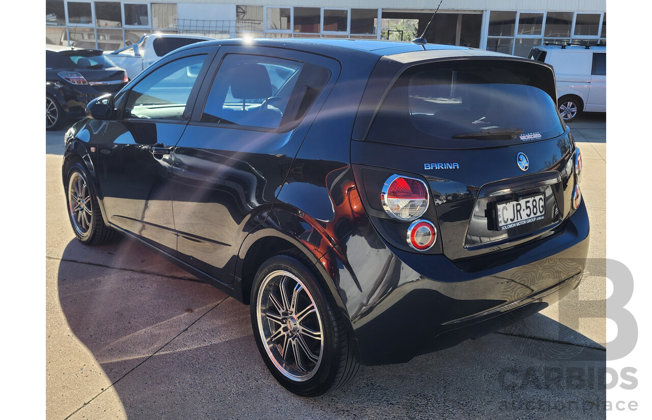 8/2012 Holden Barina  TM 5d Hatchback Black 1.6L