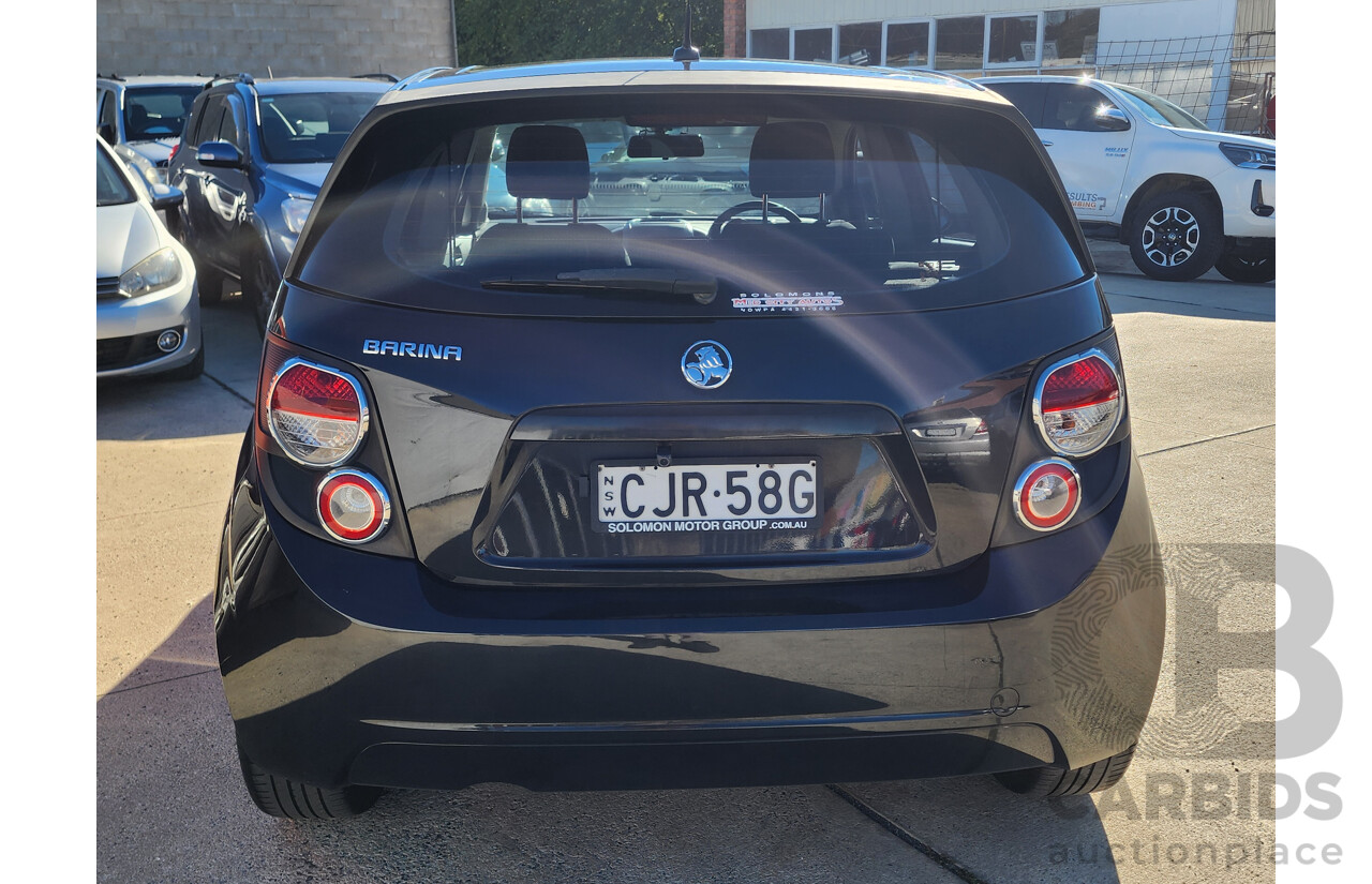 8/2012 Holden Barina  TM 5d Hatchback Black 1.6L
