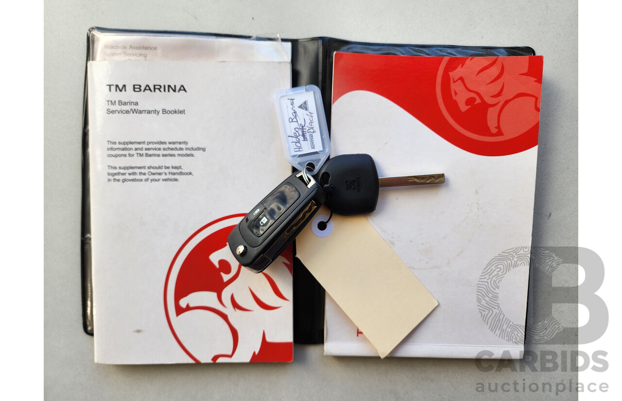 8/2012 Holden Barina  TM 5d Hatchback Black 1.6L