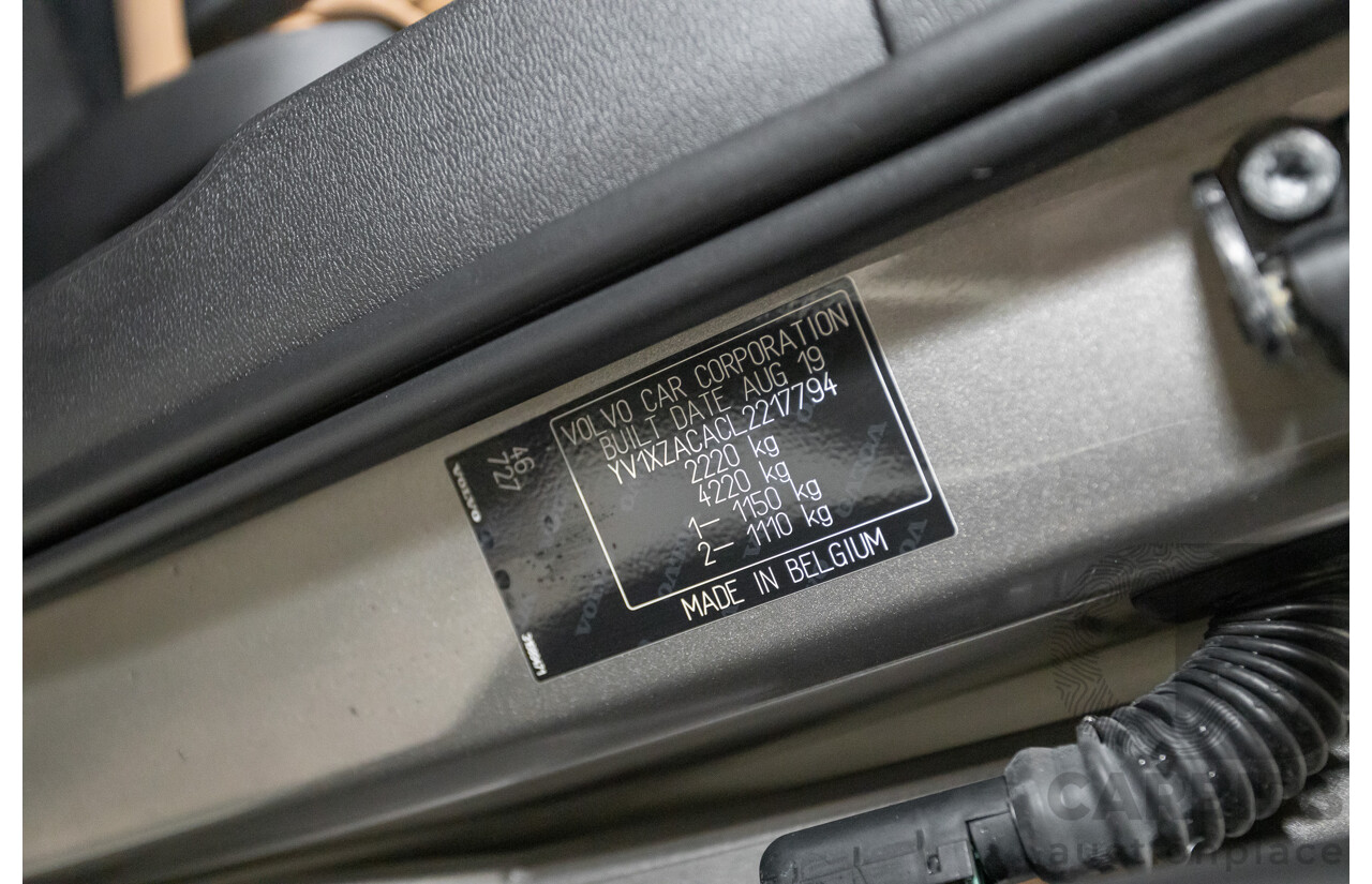 10/2019 Volvo XC40 T4 Inscription (AWD) 536 MY20 4D Wagon Pebble Grey Metallic Turbo 2.0L