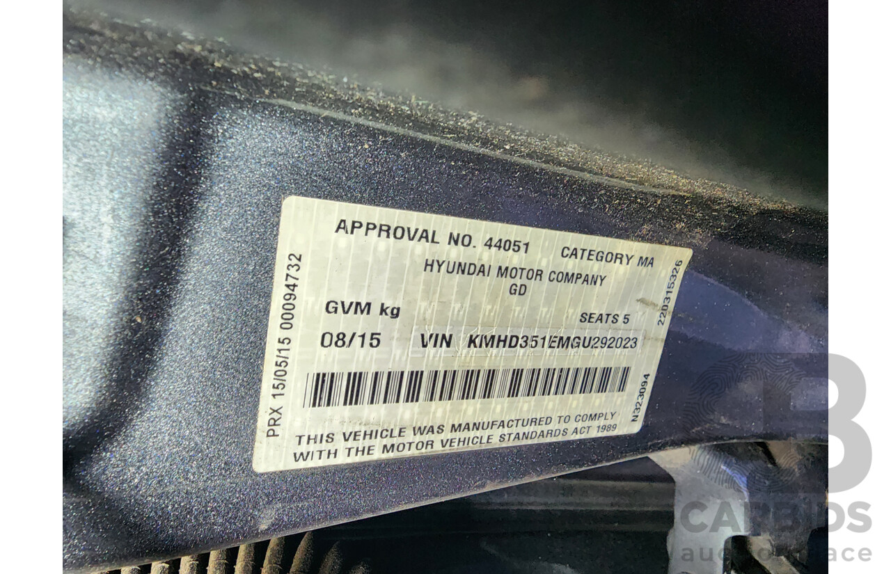 8/2015 Hyundai i30 Active X GD3 SERIES 2 5d Hatchback Grey 1.8L