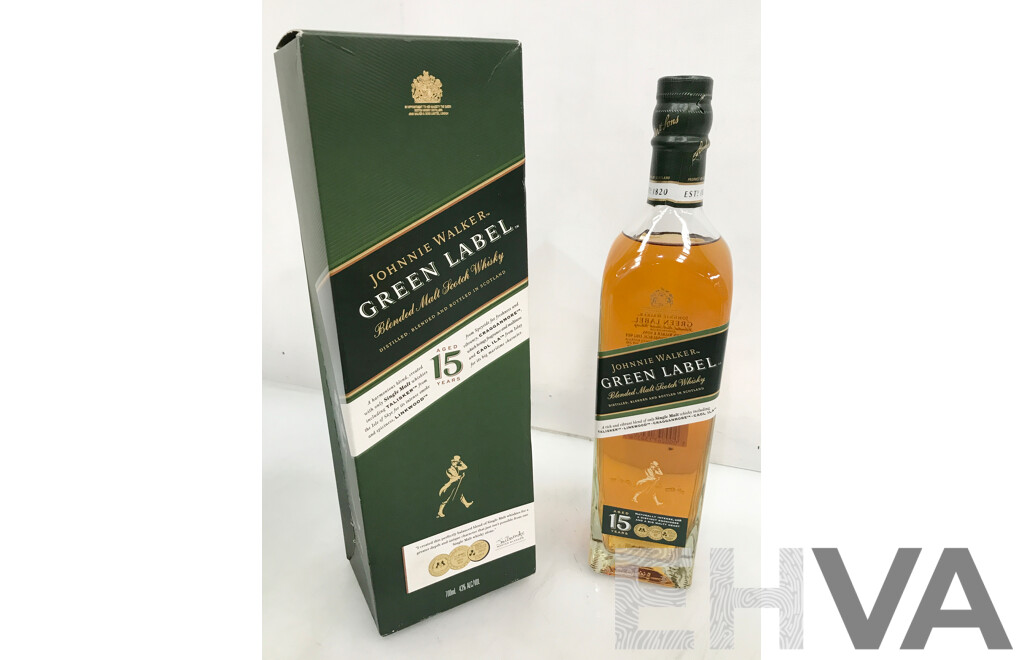 700ml Bottle of Johnnie Walker Green Label Blended Scotch Whisky