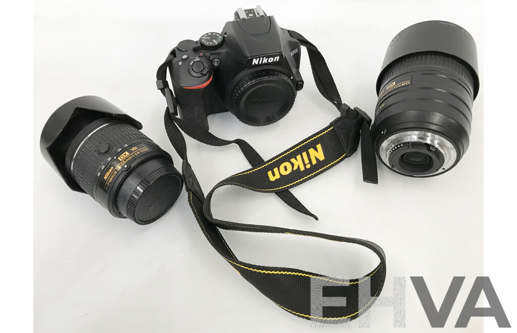 Nikon (D3500) DSLR Camera with NIKKOR 18-55mm and 55-300mm Lenses