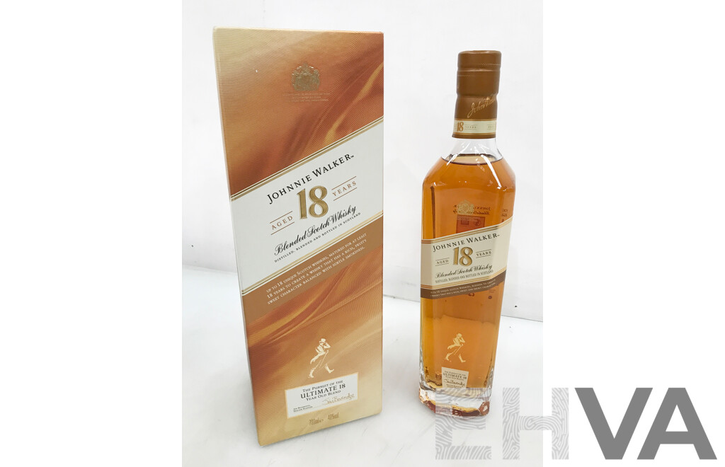 700ml Bottle of Johnnie Walker 18-Year Old Blended Scotch Whisky