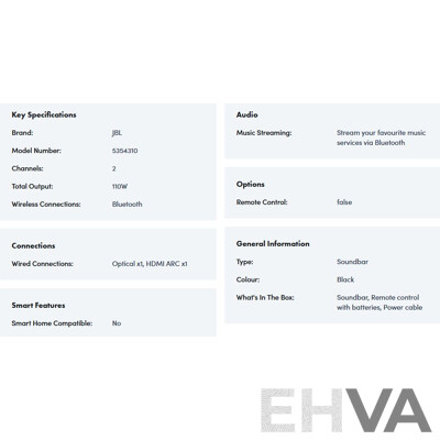 JBL by Harman (SB120) Cinema Soundbar
