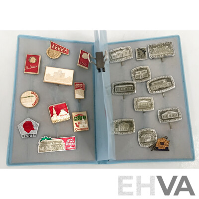 Collection of Antique Russian Pins During the USSR Era