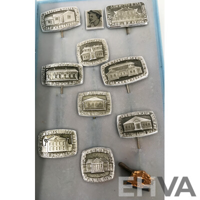 Collection of Antique Russian Pins During the USSR Era