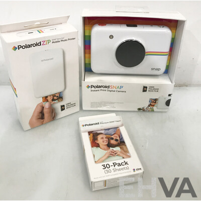 Polaroid Snap Instant Print Digital Camera with Mobile Photo Printer and 30 Pack Premium ZINK Paper