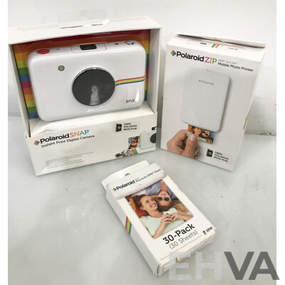 Polaroid Snap Instant Print Digital Camera with Mobile Photo Printer and 30-Pack Premium ZINK Paper