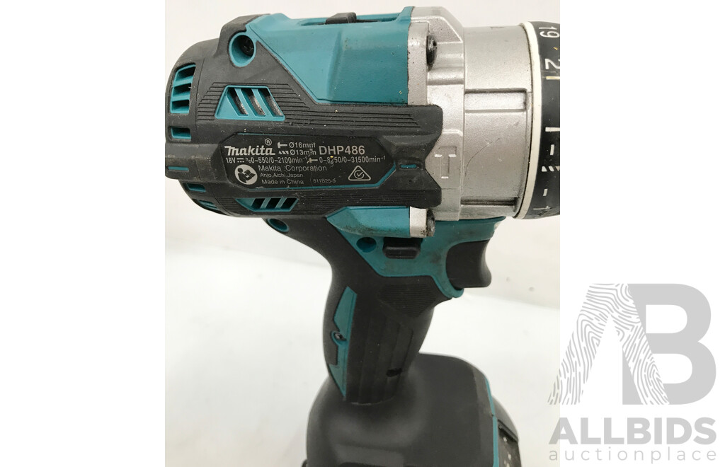 Makita (DHP486) Cordless 18V Brushless Heavy Duty Hammer Driver Drill