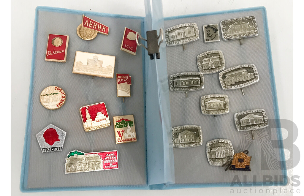 Collection of Antique Russian Pins During the USSR Era