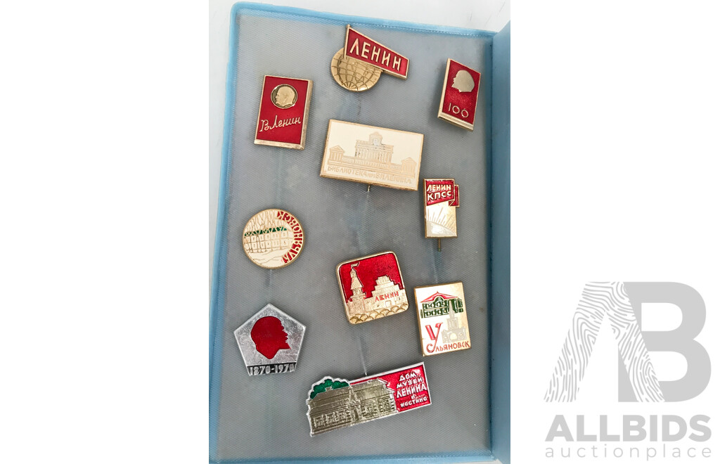Collection of Antique Russian Pins During the USSR Era