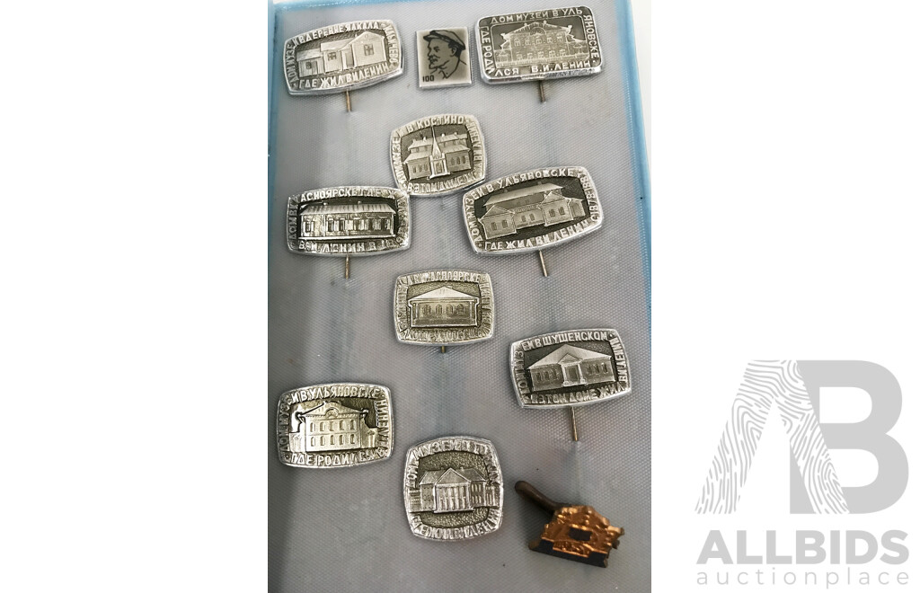 Collection of Antique Russian Pins During the USSR Era