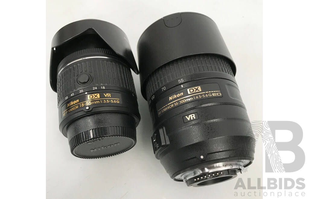 Nikon (D3500) DSLR Camera with NIKKOR 18-55mm and 55-300mm Lenses