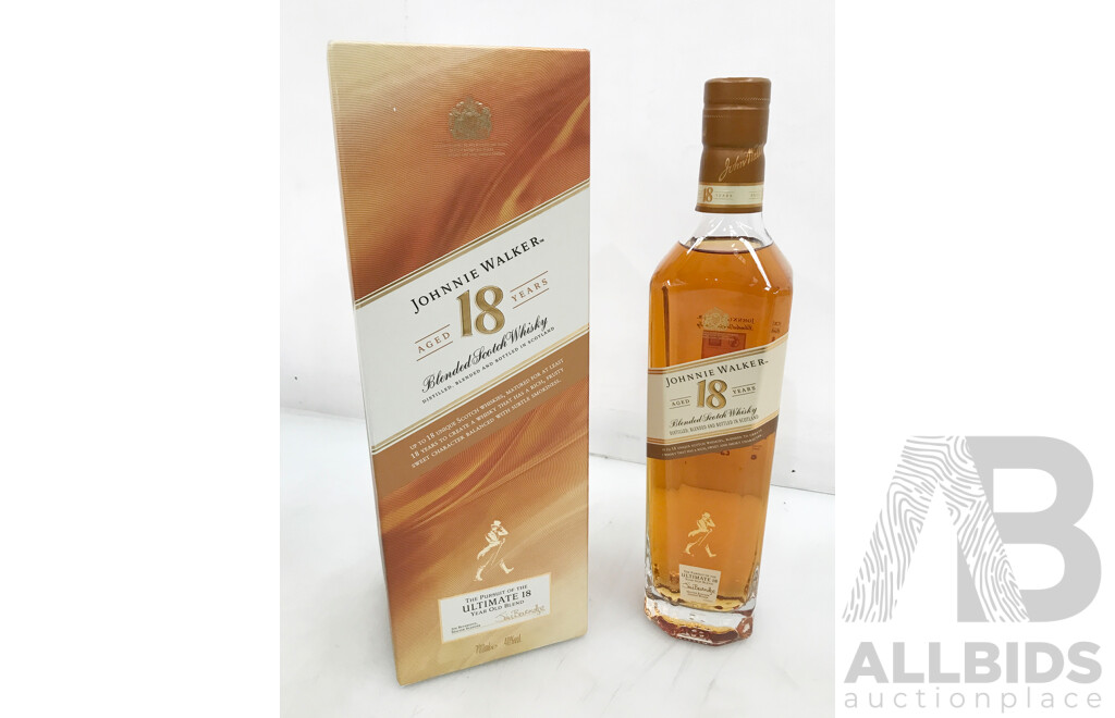 700ml Bottle of Johnnie Walker 18-Year Old Blended Scotch Whisky