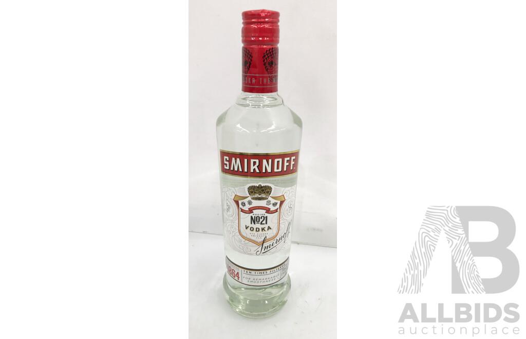 700mL Bottle of Smirnoff Red Label Vodka