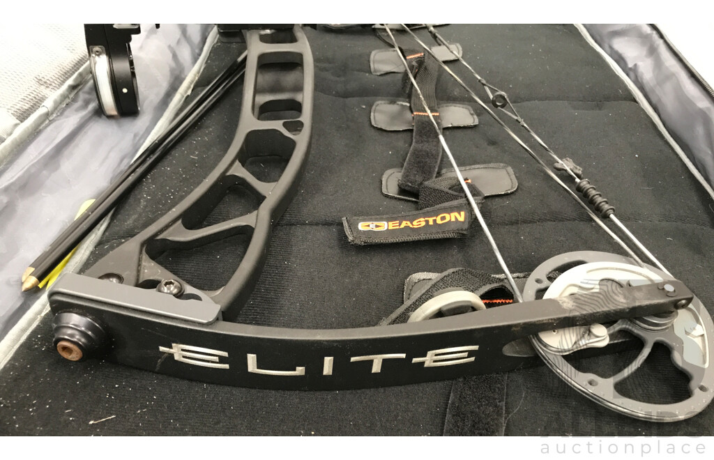 Easton Compound Bow with Arrows and Bag