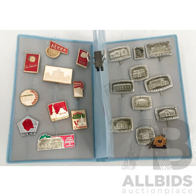 Collection of Antique Russian Pins During the USSR Era