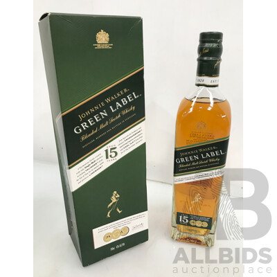 700ml Bottle of Johnnie Walker Green Label Blended Scotch Whisky