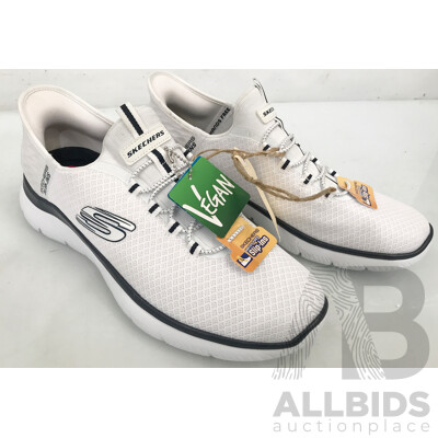 Skechers White Slip--Ins Shoes (Size: 10)