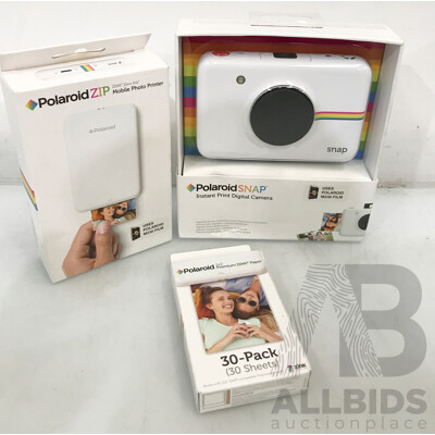 Polaroid Snap Instant Print Digital Camera with Mobile Photo Printer and 30 Pack Premium ZINK Paper