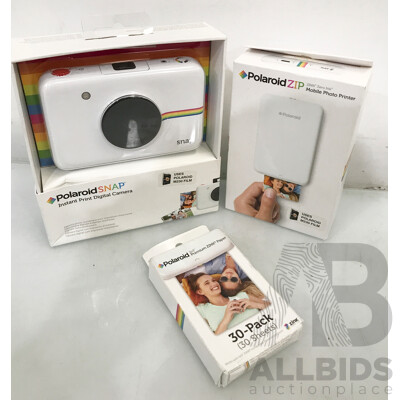 Polaroid Snap Instant Print Digital Camera with Mobile Photo Printer and 30-Pack Premium ZINK Paper