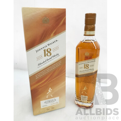 700ml Bottle of Johnnie Walker 18-Year Old Blended Scotch Whisky