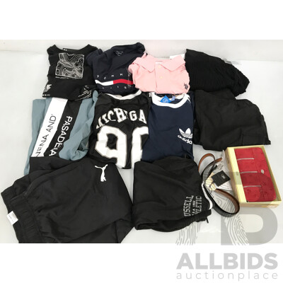 Assorted Clothing From Adidas, Tommy Hilfiger, Puma, and More