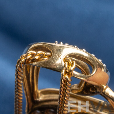 9ct Yellow Gold Diamond Heart Pendant and Chain - 3.27gms