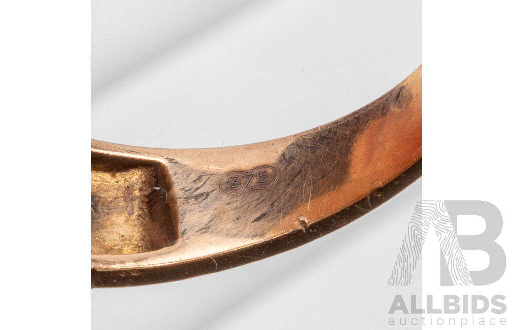 9ct Rose Gold and Diamond Ring - Size P