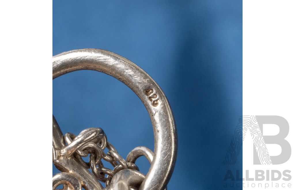 925 Sterling Silver Belcher Bracelet and Heart Locket - 12.74gms