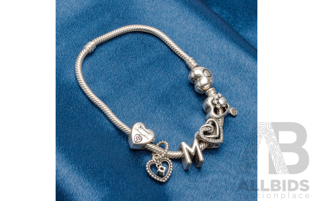 925 Sterling Silver Pandora Bracelet - 27.61gms