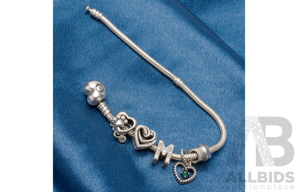 925 Sterling Silver Pandora Bracelet - 27.61gms