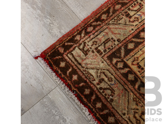 1662036 · Worn Hand Knotted Turkish Rug