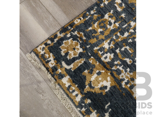 Large Hand Knotted Oushak Rug