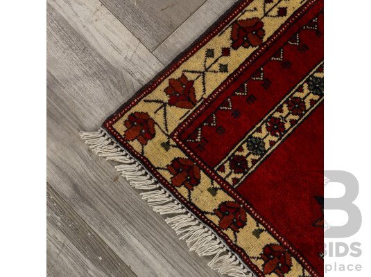 Hand Knotted Afghan Prayer Rug