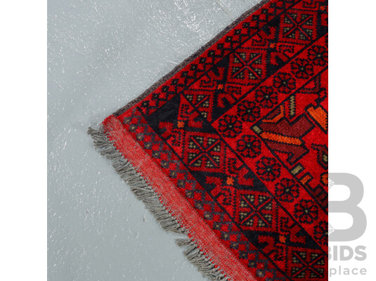 Hand Knotted Afghan Prayer Rug